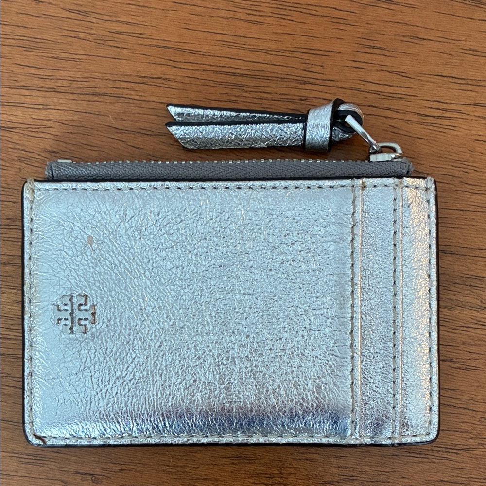 Tory Burch Silver Card Holder